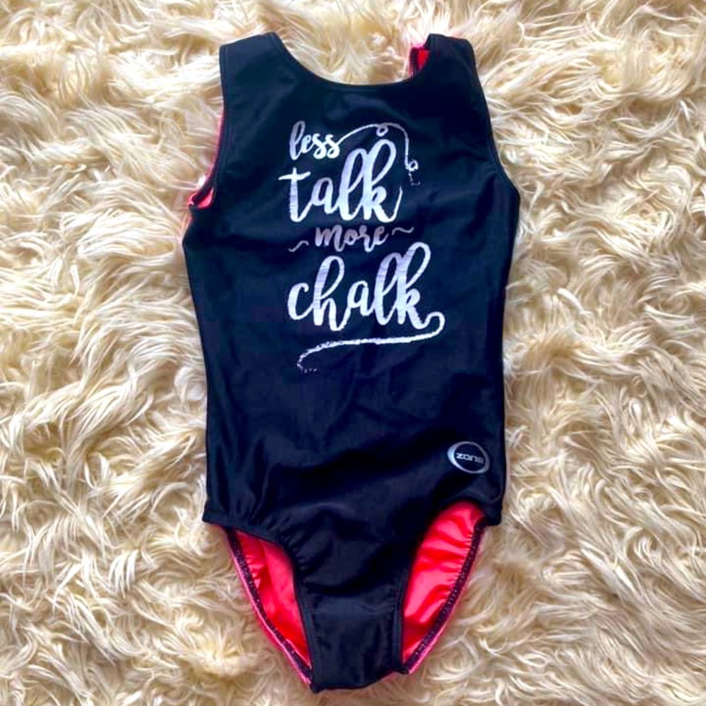 ⭐️ SOLD ⭐️ Ozone leotard “Less Talk More Chalk” AXS